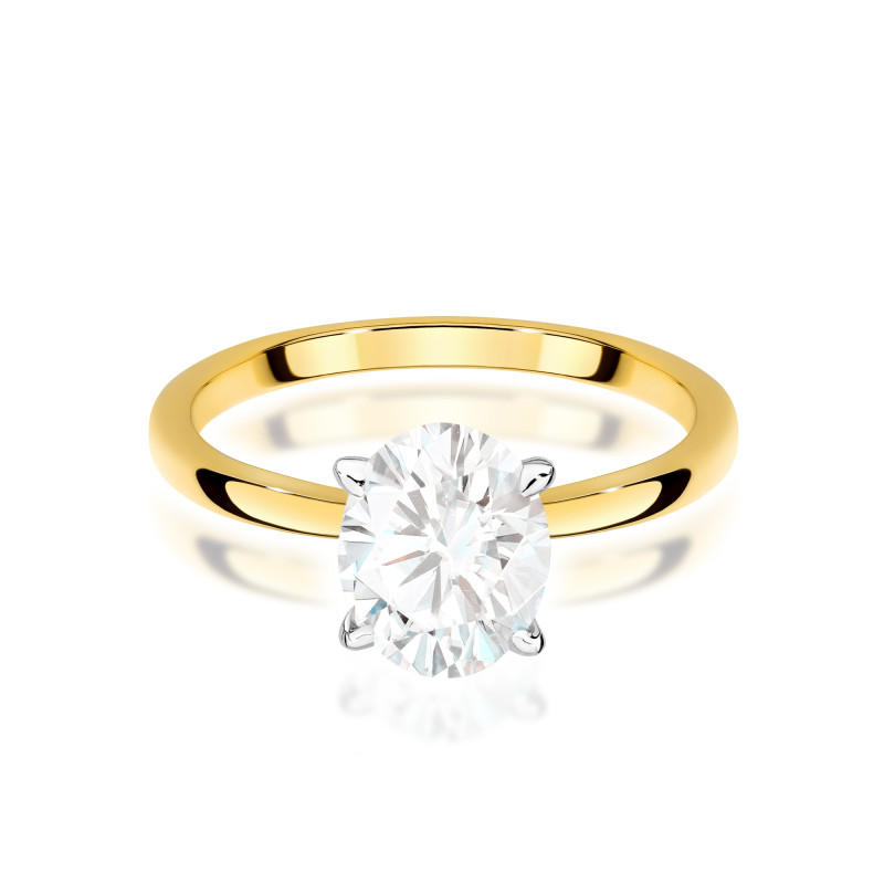 Pierścionek LGD Oval-1,01ct BE W0688-1,01 LAB Au 585 BRYL