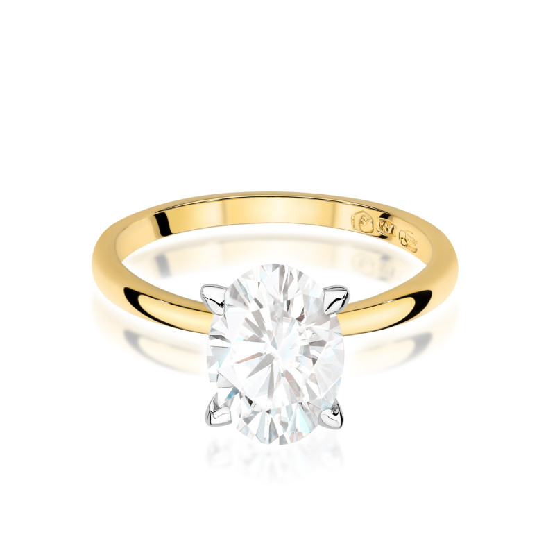 Pierścionek LGD Oval-1,50ct BE W0688-1,50 LAB Au 585 BRYL