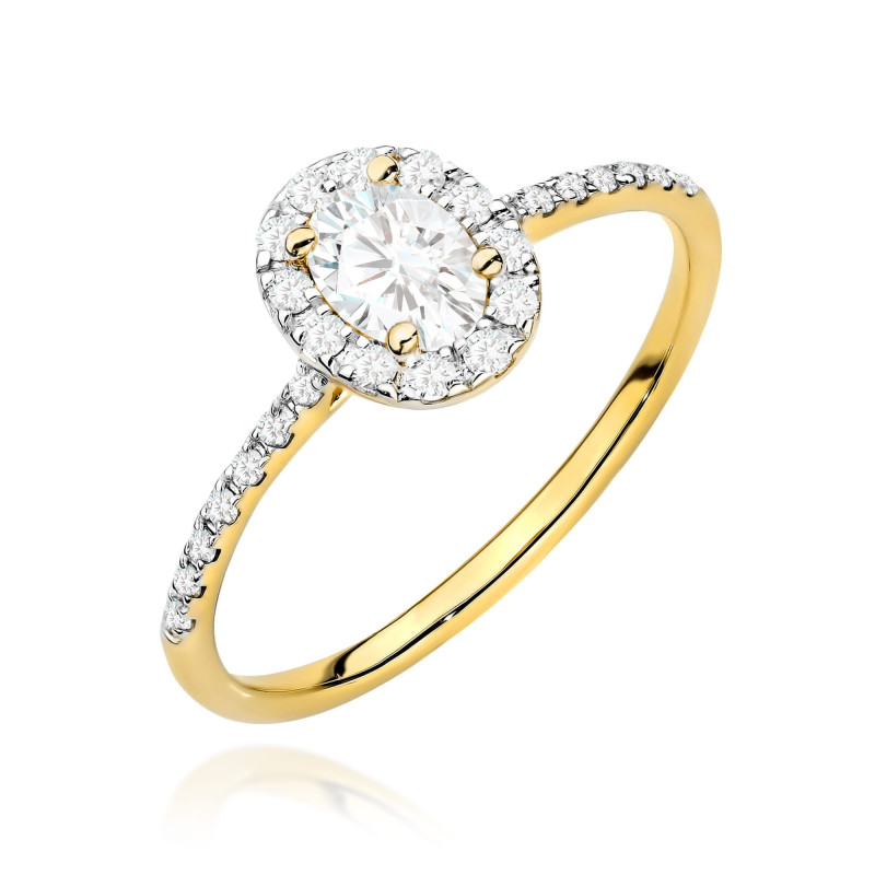 Pierścionek LGD Oval-0,30ctbryl.0,173ct BE W0584 oval Markiza bis Au 585 BRYL