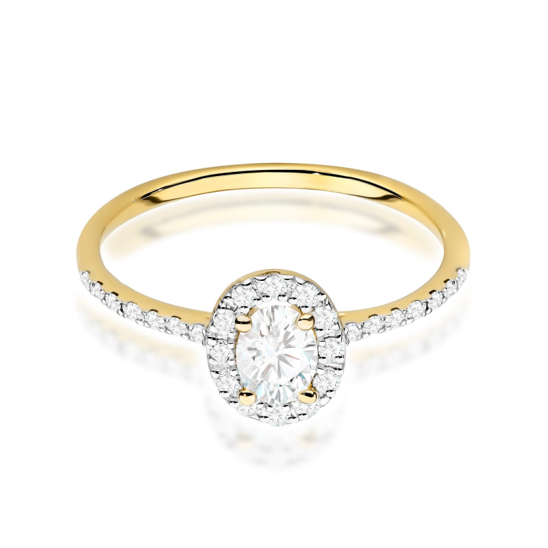 Pierścionek LGD Oval-0,30ctbryl.0,173ct BE W0584 oval Markiza bis Au 585 BRYL