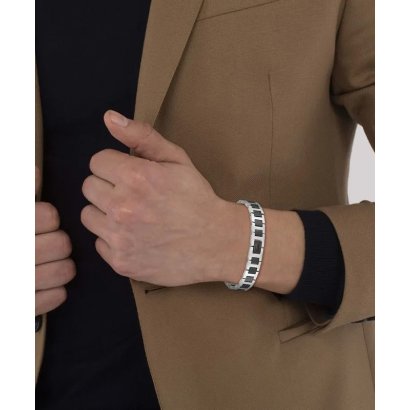 Bransoleta LACOSTE M JW 2040418 Stal