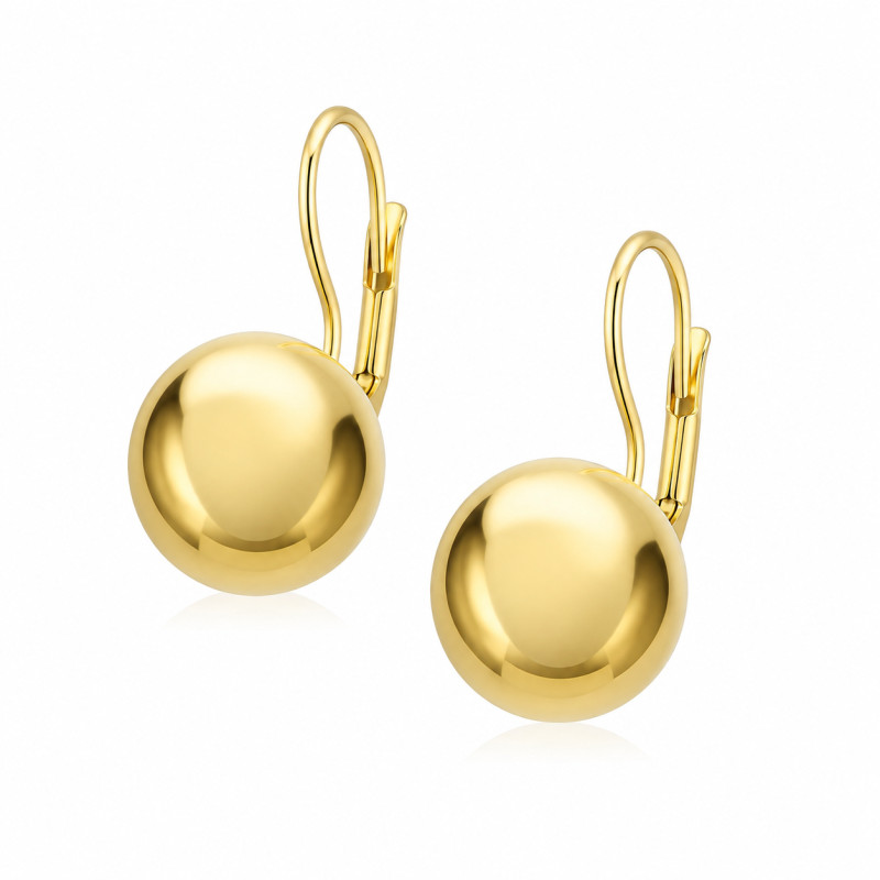 Zlaté náušnice kuličky 12mm