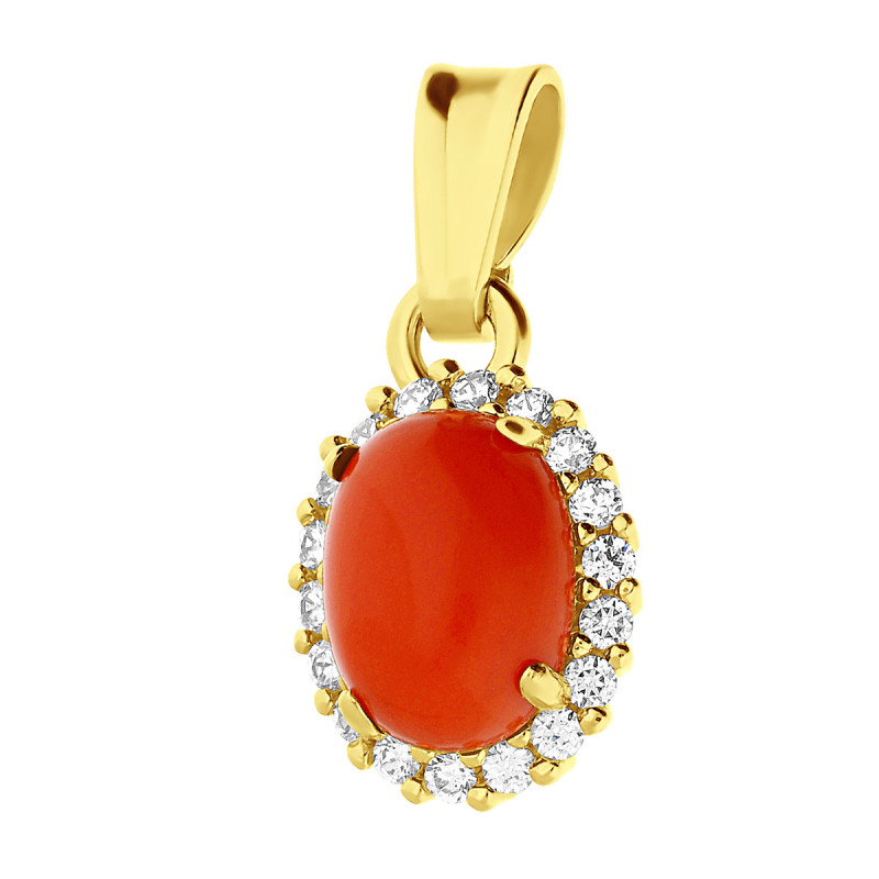 Zawieszka koral owal 8x6+cyr OS 96-3057 COR próba 585
