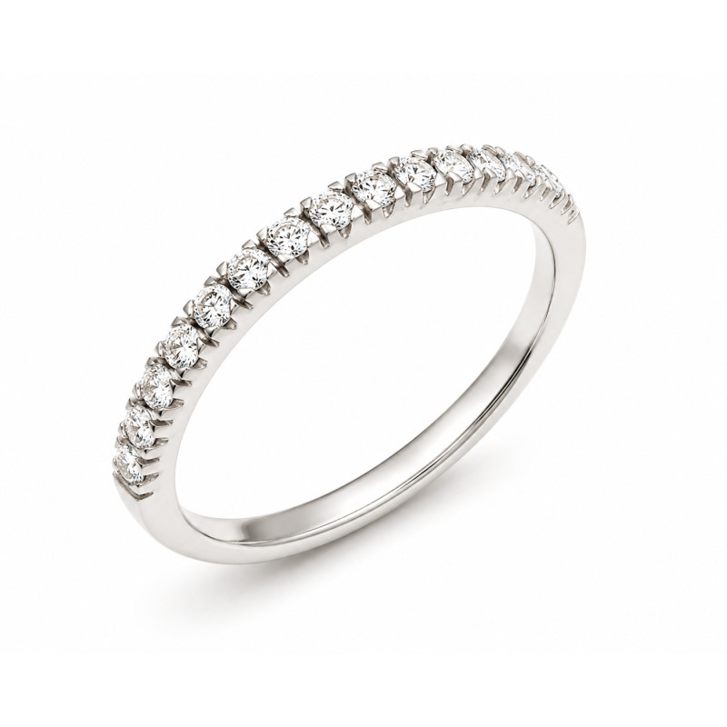 Prsten z bílého zlata s zirkony Rings ryzost 585 | iSezam.cz