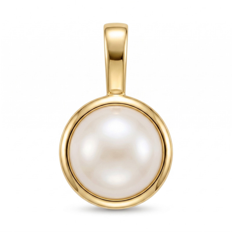 Zawieszka perła biała 8mm gł.oprawal zam. OS 96-0553-8 próba 585