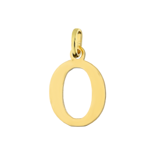Literka złota O do zawieszenia DJ-Litera 12mm-O próba 585
