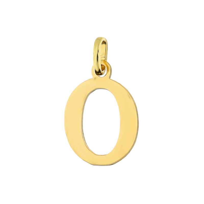Literka złota O do zawieszenia DJ-Litera 12mm-O próba 585