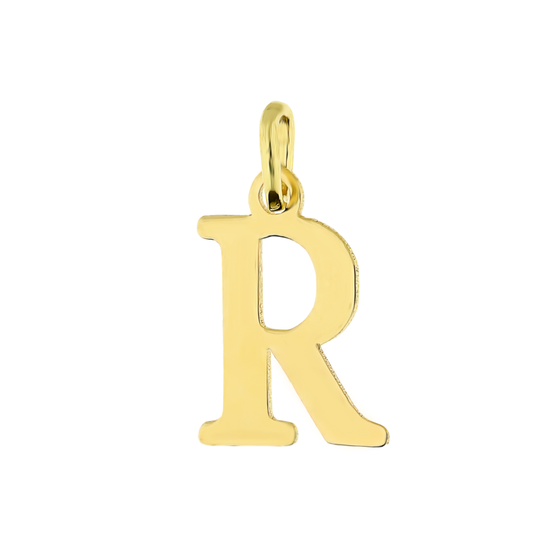 Literka złota R do zawieszenia DJ-Litera 12mm-R próba 585