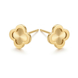Zlaté náušnice kytička 375 dámské pecky | iSezam.cz