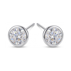 Stříbrné náušnice s moissanitem 0,5 ct | iSezam.cz