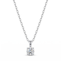 Náhrdelník s moissanitem 0,5 ct stříbro 925 | iSezam.cz