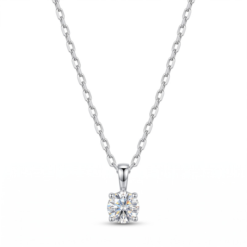 Náhrdelník s moissanitem 0,5 ct stříbro 925 | iSezam.cz