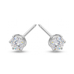 Náušnice stříbrné s moissanitem 0,3 ct | iSezam.cz