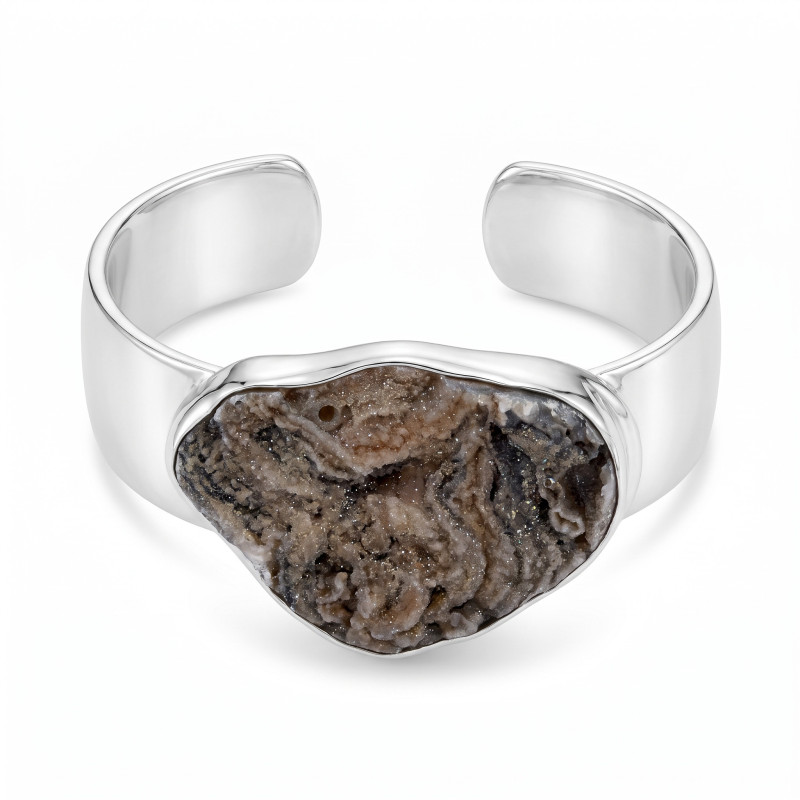 Stříbrný náramek s chalcedonem ryzost 925