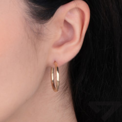 Zlaté kruhové náušnice 20 mm ryzost 585 | iSezam.cz