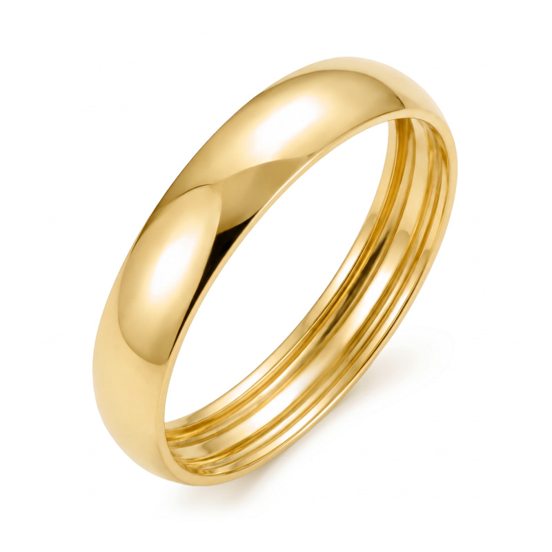 Zlatý snubní prsten prohnutý 4.5mm | iSezam.cz