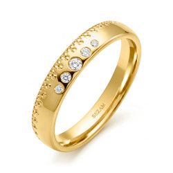 Zlatý snubní prsten s diamanty | iSezam.cz
