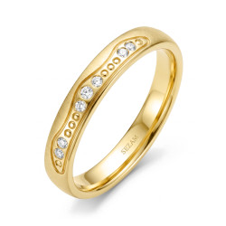Objevte snubní prsten ze zlata ryzosti 375 s 7 diamanty o celkové váze 0,0375 ct. Včetně gravírování a balení zdarma. Kupte nyní