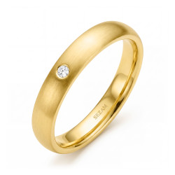 Snubní prsten zlato ryzost 375, diamanty 0.01ct, 11-04436