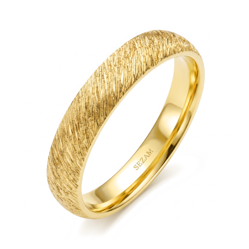 Snubní prsten z růžového zlata s diamanty 0.015ct | iSezam.cz