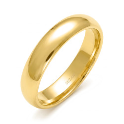 Zlatý snubní prsten 585 (14k) půlkulatý 4mm | iSezam.cz