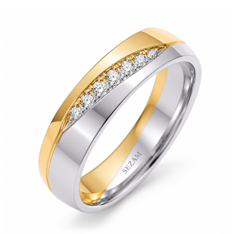 Snubní prsteny ze zlata 585 s diamanty | iSezam.cz