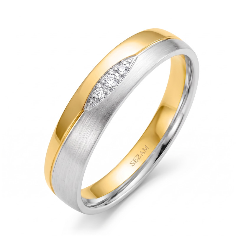 Snubní prsteny ze zlata 585 s diamanty | iSezam.cz