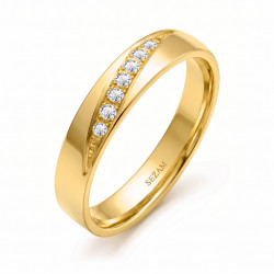 Snubní prsteny ze zlata 585 s diamanty | iSezam.cz