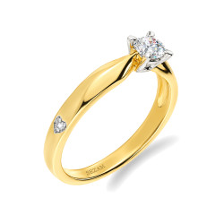 Zlatý zásnubní prsten s diamantem Amore | iSezam.cz
