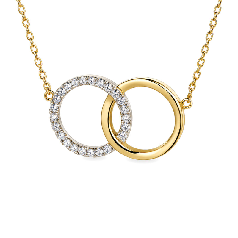 Zlatý náhrdelník s brilianty 0.07ct ryzost 585 | iSezam.cz