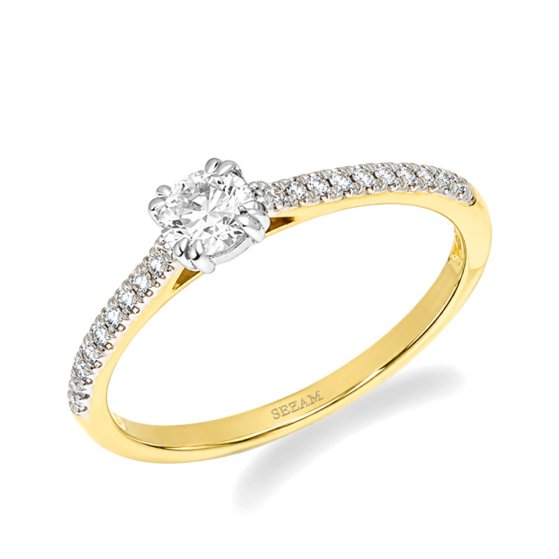 Prsten s laboratorními diamanty 0,38 ct | iSezam.cz