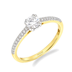 Zásnubní prsten Soliter s laboratorními diamanty 0,64 ct | iSezam.cz