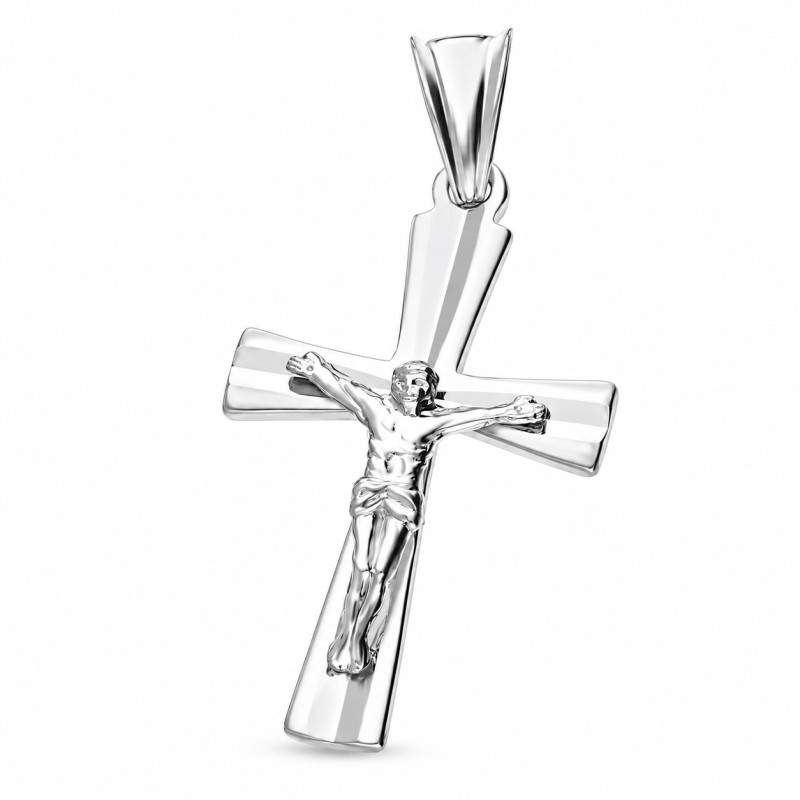 Stříbrný křížek 925 fazetovaný KD092 rod | iSezam.cz