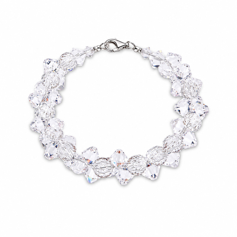 Stříbrný náramek Spark Bicone Swarovski r. 925 | iSezam.cz