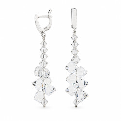 Stříbrné náušnice Spark s krystaly Swarovski | iSezam.cz