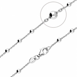 Stříbrný řetízek 925 anker s kuličkami bead | iSezam.cz
