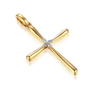 Krzyżyk złoty z diamentami nr AW 34336 Y Sezam - 1