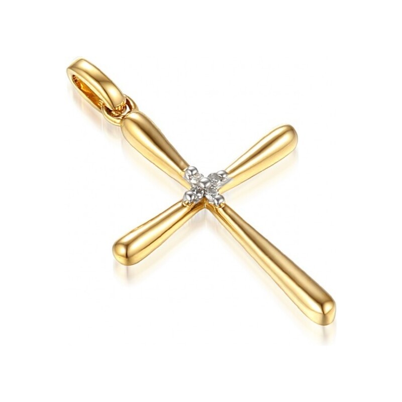 Krzyżyk złoty z diamentami nr AW 34336 Y Sezam - 1