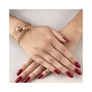 Bransoleta złota bangle kulki x2 zachodzące nr AR XXCHMB0695 próba 585     