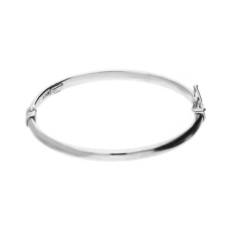 Stříbrný náramek bangla dětský 3,5 mm hladký č. NI522 ryzost 925
