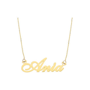 Zlatý náhrdelník se jménem Ania, vyrobený ze zlata ryzosti 585/1000. Personalizovaný šperk, ideální jako dárek. Prohlédněte si n