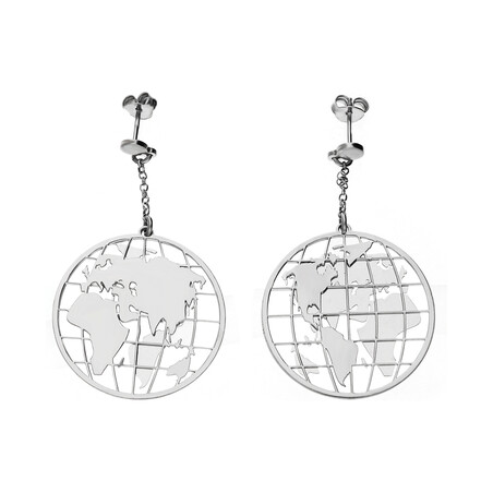 Kolczyki PLANET globus ażur na rolo/gł.sz TA ORT9260 próba 925