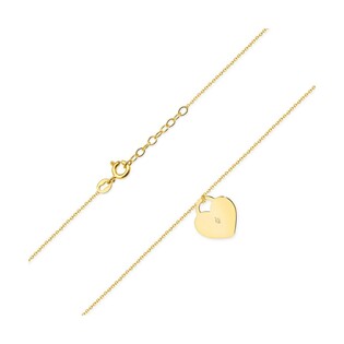 Zlatý náhrdelník Happy Diamond srdce | iSezam.cz