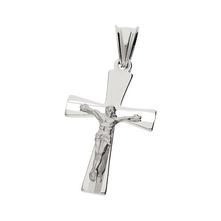 Srebrny Krzyżyk z Jezusem pr. 925 - JubilerSezam.pl