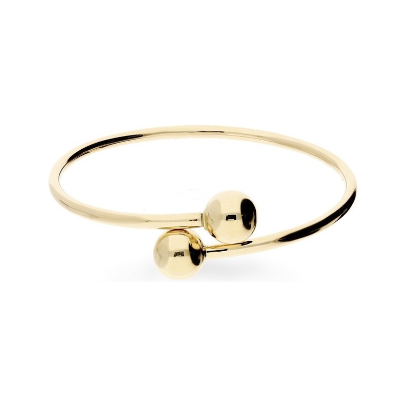 Bransoleta złota bangle kulki x2 zachodzące nr AR XXCHMB0695 próba 585     
