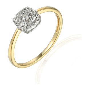 Zlatý zásnubní prsten s diamantem 0,15ct | iSezam.cz