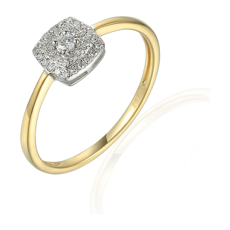 Zlatý zásnubní prsten s diamantem 0,15ct | iSezam.cz