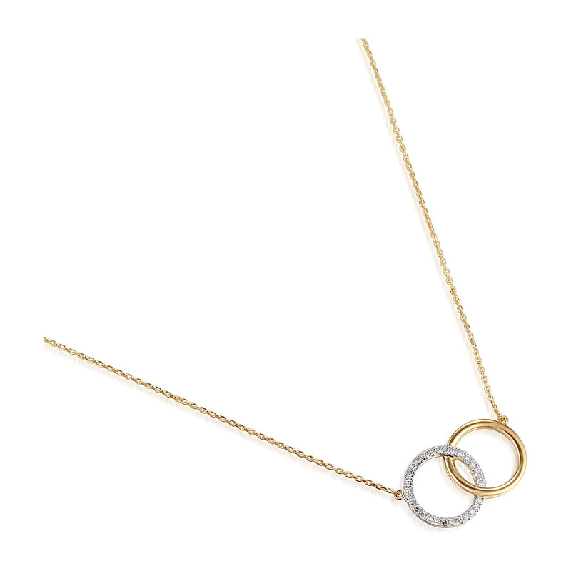 Zlatý náhrdelník s brilianty 0.07ct ryzost 585 | iSezam.cz