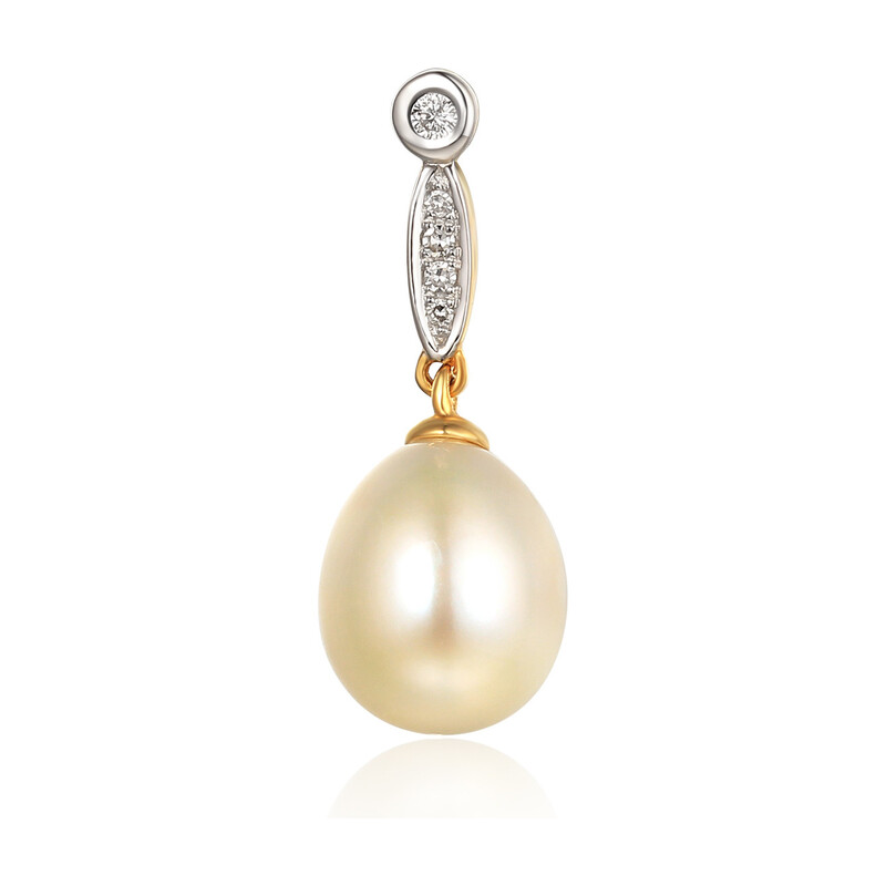 Zawieszka perła+bryl.0,02ct AW 57583 Y Line próba 585