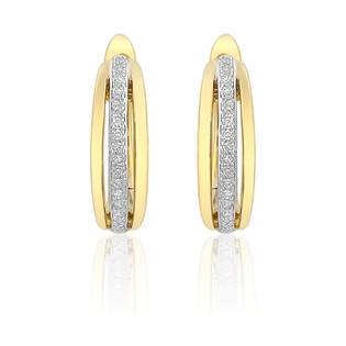 Kolczyki LINE-0,09ct/ang.zap AW 39597 YW próba 585
